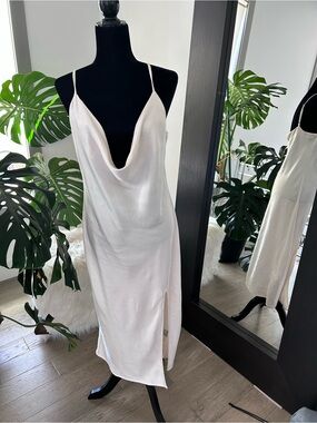 Satin Sexy Dress size XL Ivory slip style